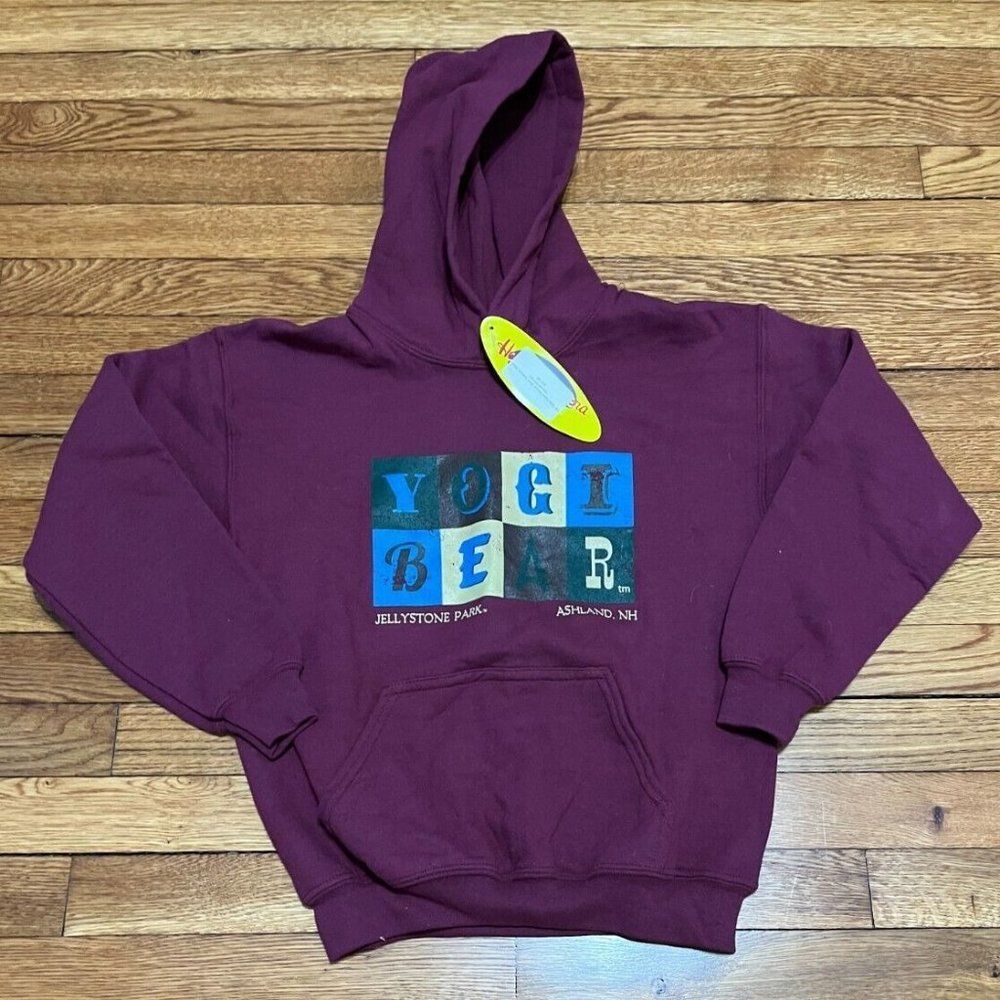 Yogi Bear Jellystone Park Ashland, NH Hoodie Sweatshirt Girls Size Medium NWT!